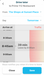 planned drive traffic report