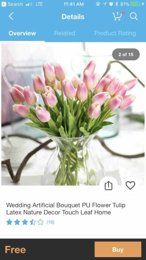 best things to buy on wish - artificial flowers