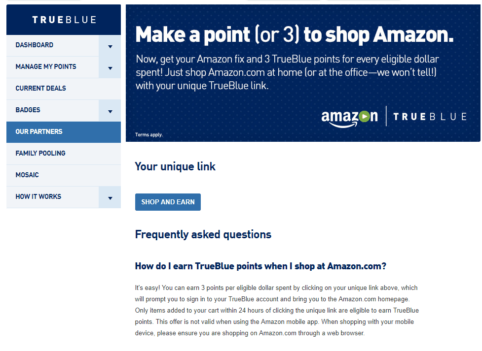 jetblue trueblue points, through the jetblue amazon shopping portal