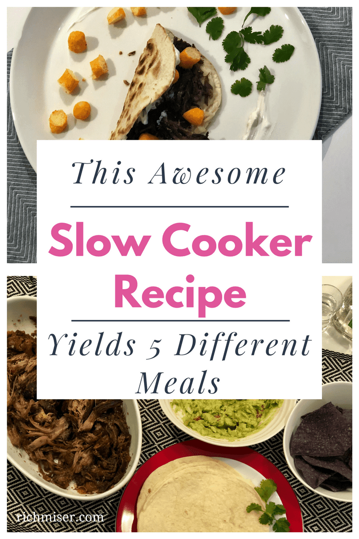 One slow cooker recipe for five different meals