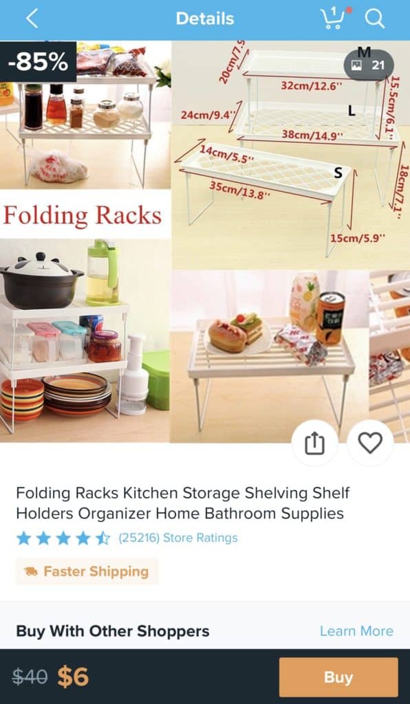 best things to buy on wish - kitchen folding racks