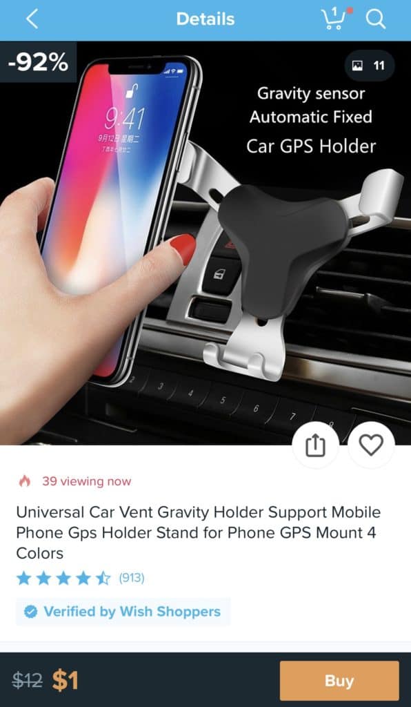 best things to buy on wish - car phone holder