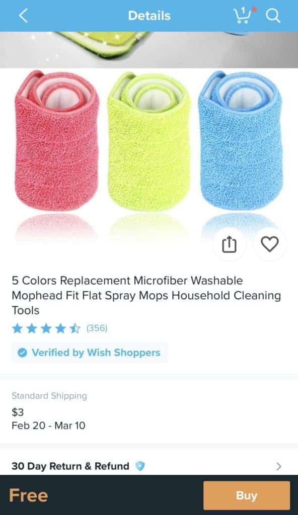 best things to buy on wish - microfiber mop head