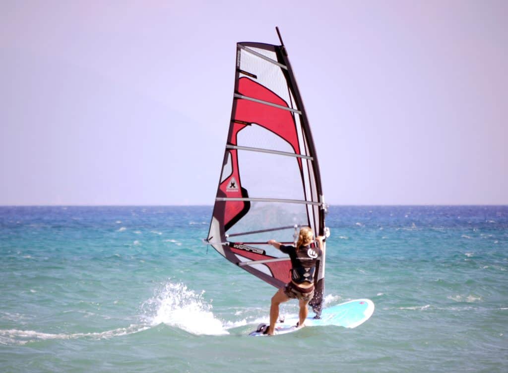 windsurfing - different than wakeboarding or water skiing